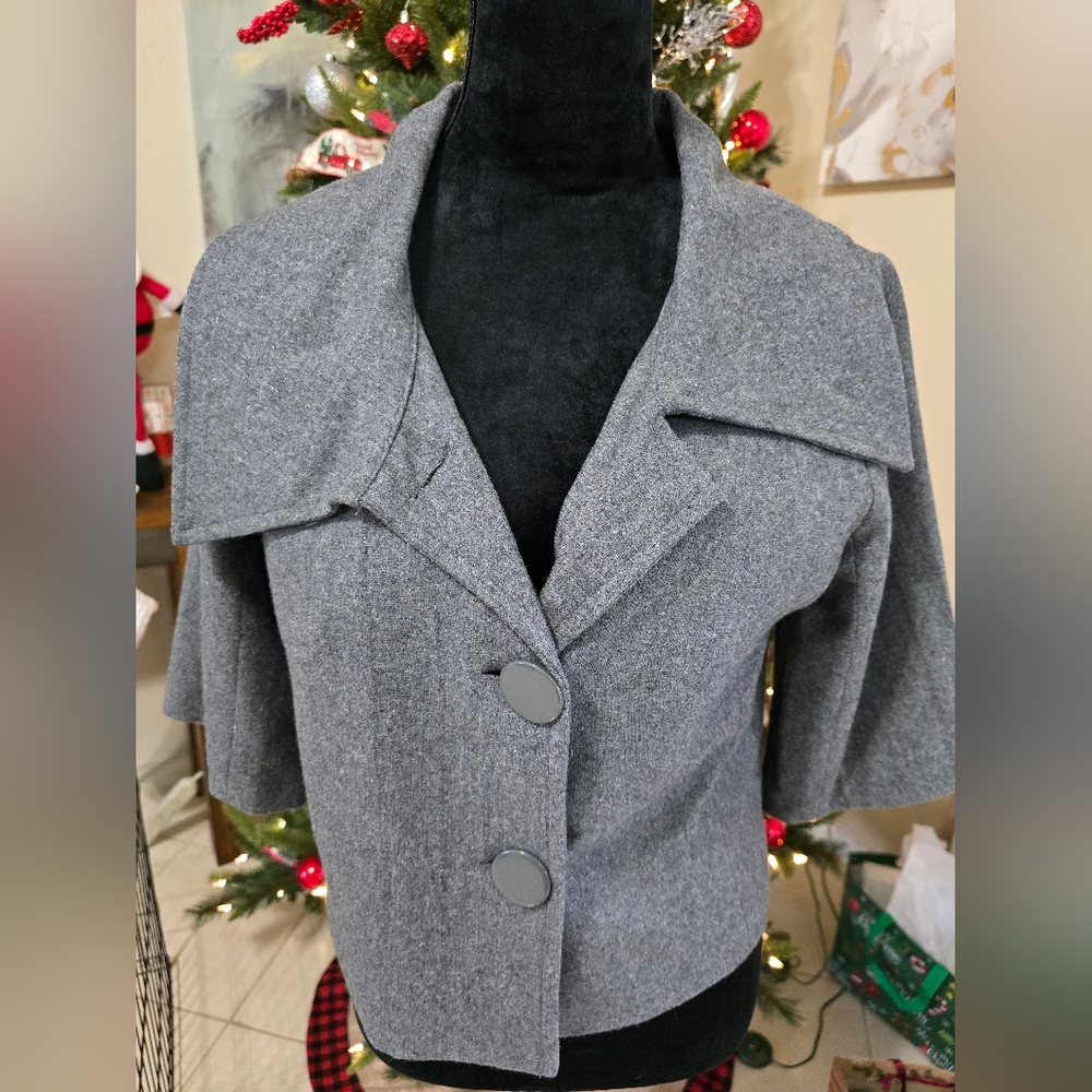 Contact New York 3/4 Sleeve Gray Jacket